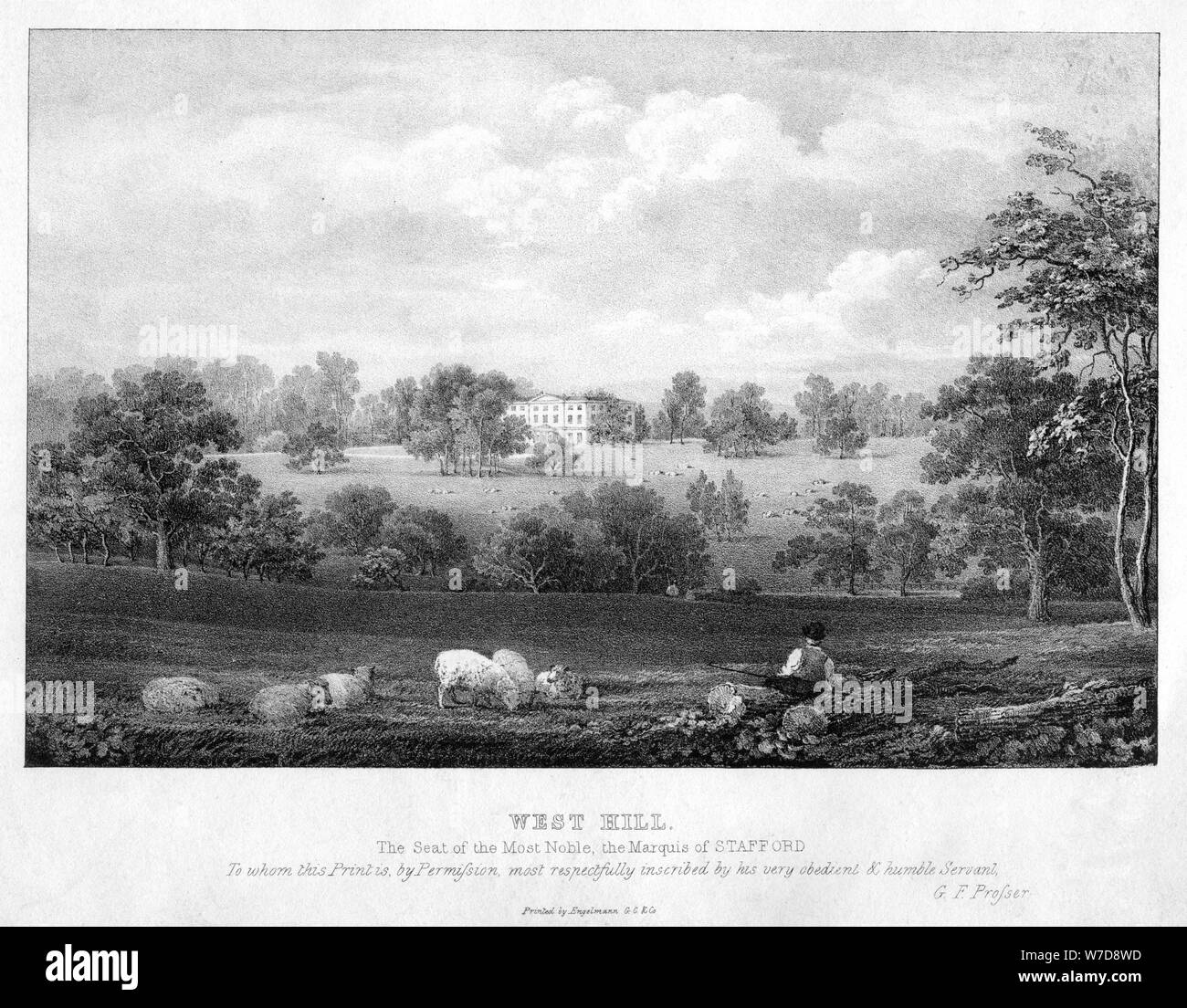West Hill, near Wandsworth, London, 19th century.Artist: George Frederick Prosser Stock Photo