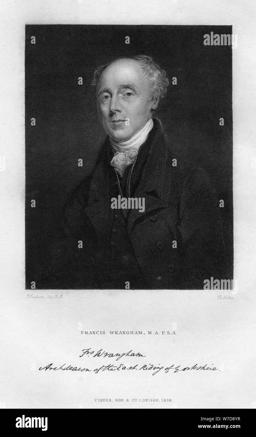 Francis Wrangham (1769-1842), British classical scholar, 1829.Artist: R Hicks Stock Photo