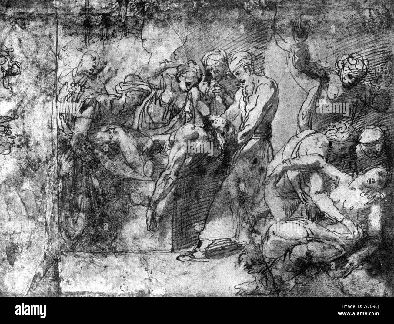 Study for an Entombment, attributed to Raphael, 1913.Artist: Raphael ...
