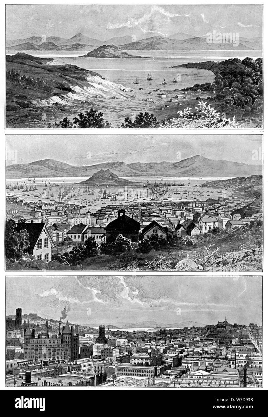 San Francisco in November, 1848, 1858 and the end of the 19th century ...