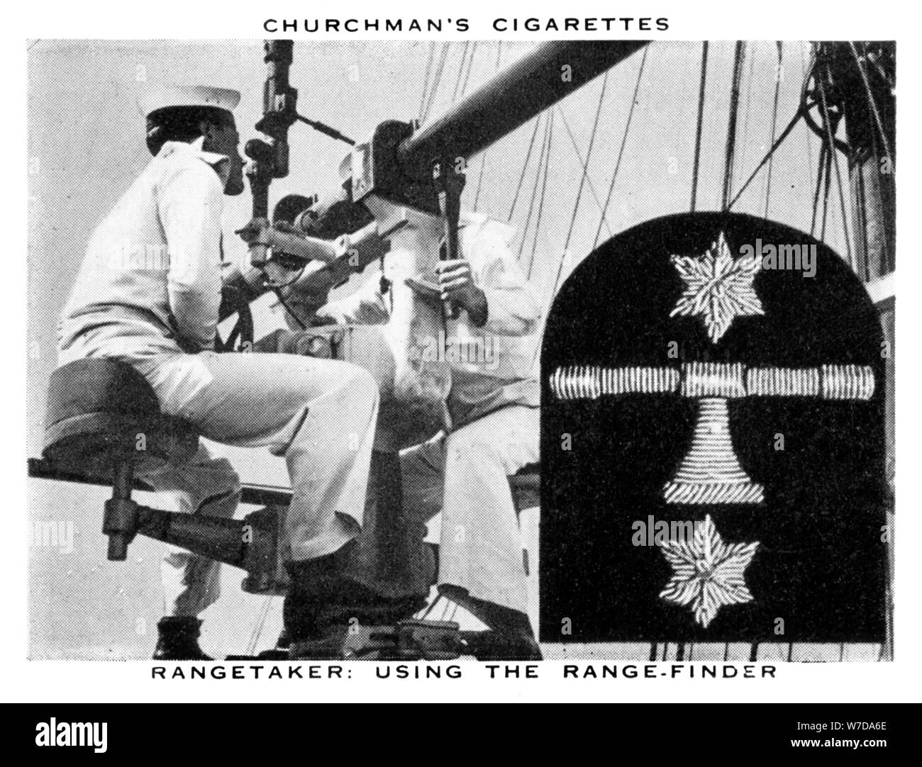 Rangetaker: Using The Range-Finder, 1937.Artist: WA & AC Churchman Stock Photo