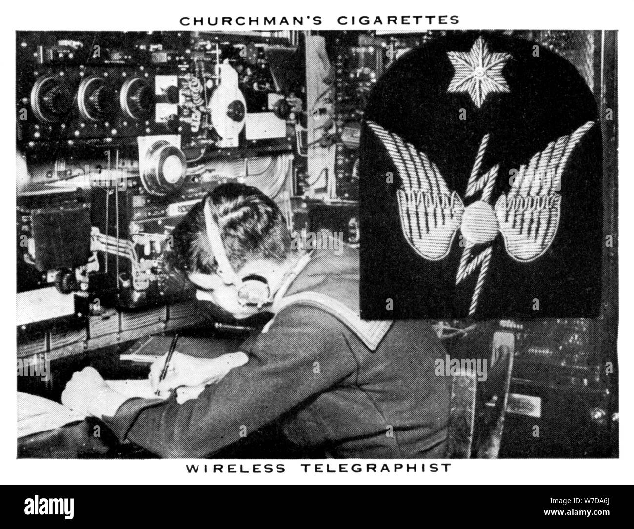 Wireless Telegraphist, 1937.Artist: WA & AC Churchman Stock Photo