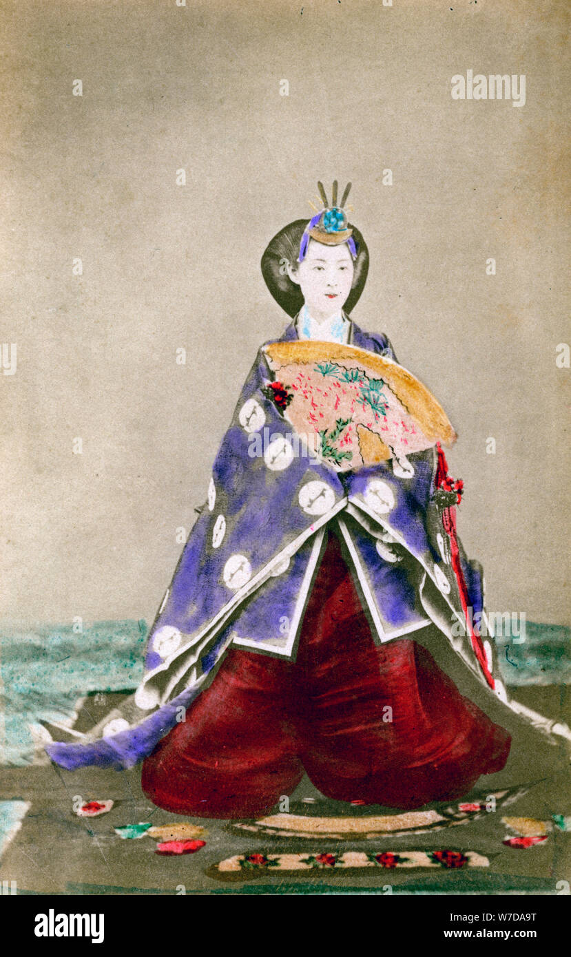 Haruho, Empress of Japan, 1873 (1882). Artist: Uchida Kyuichi Stock Photo