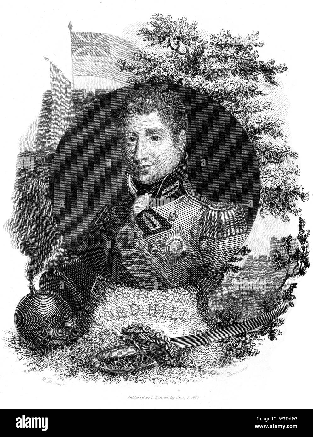 Lieutenant General Lord Hill, 1816.Artist: I Brown Stock Photo