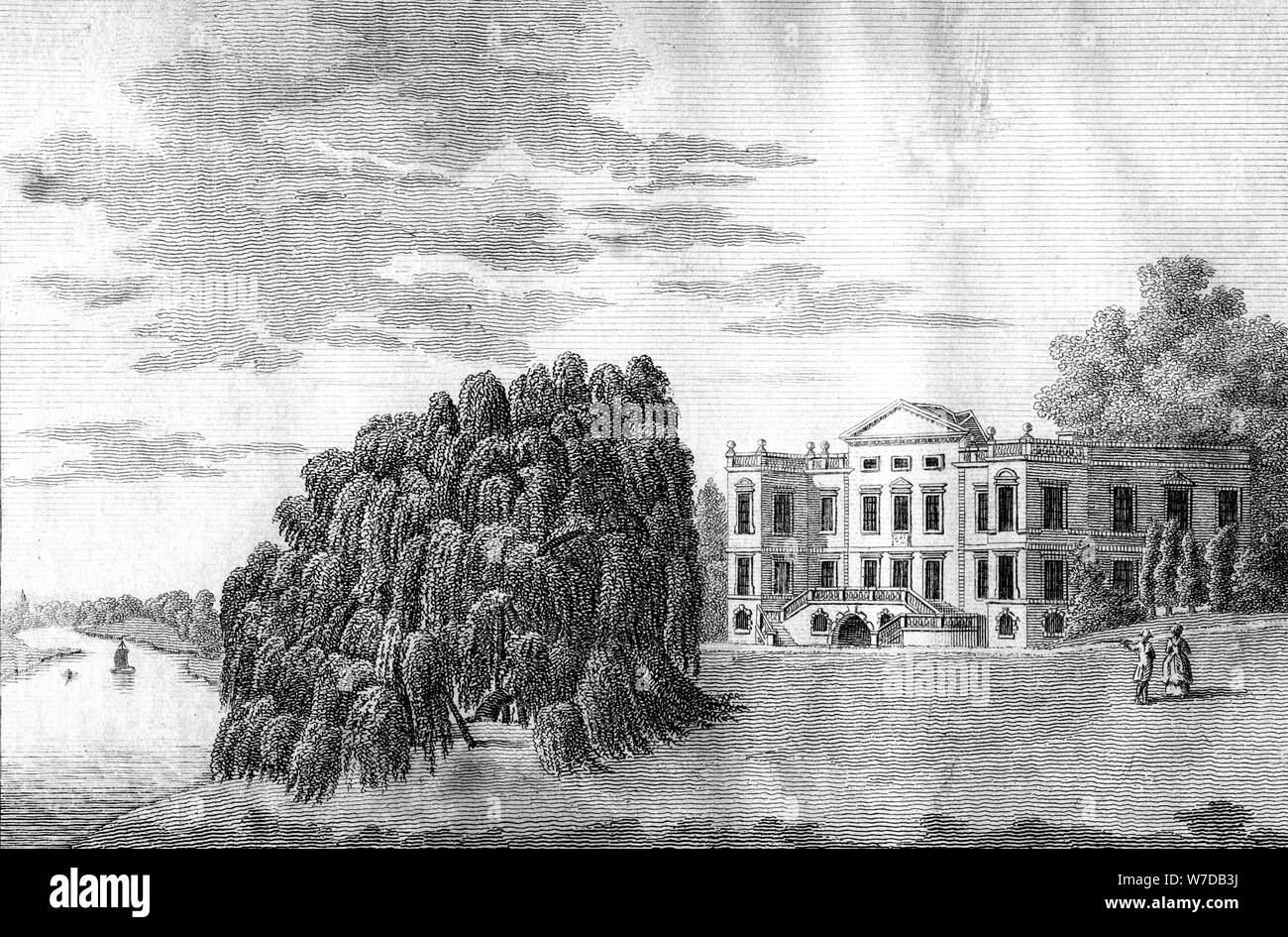 Alexander Pope's villa at Twickenham, London, 1807.Artist: Cary Stock Photo
