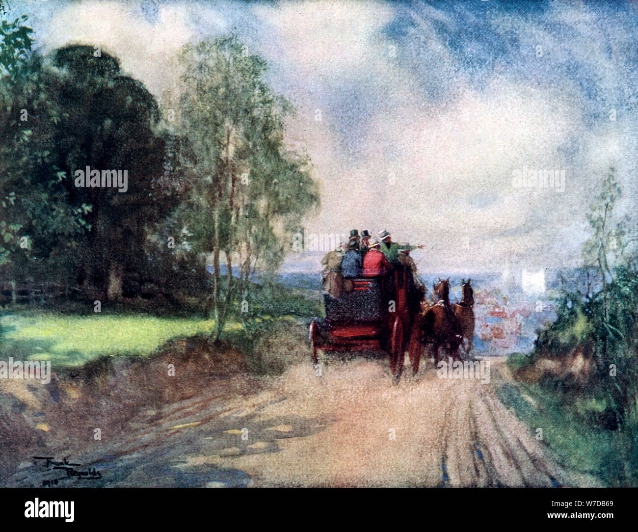 'On the Rochester Coach', c1920. Artist: Frank Reynolds Stock Photo