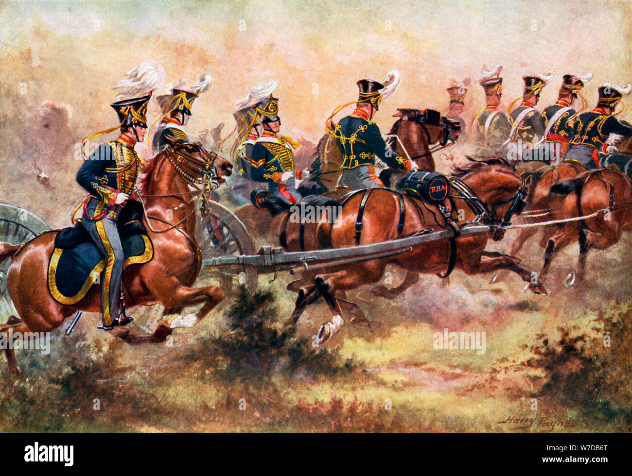 'Royal Horse Artillery, c1832', (c1920).Artist: Henry A Payne Stock Photo