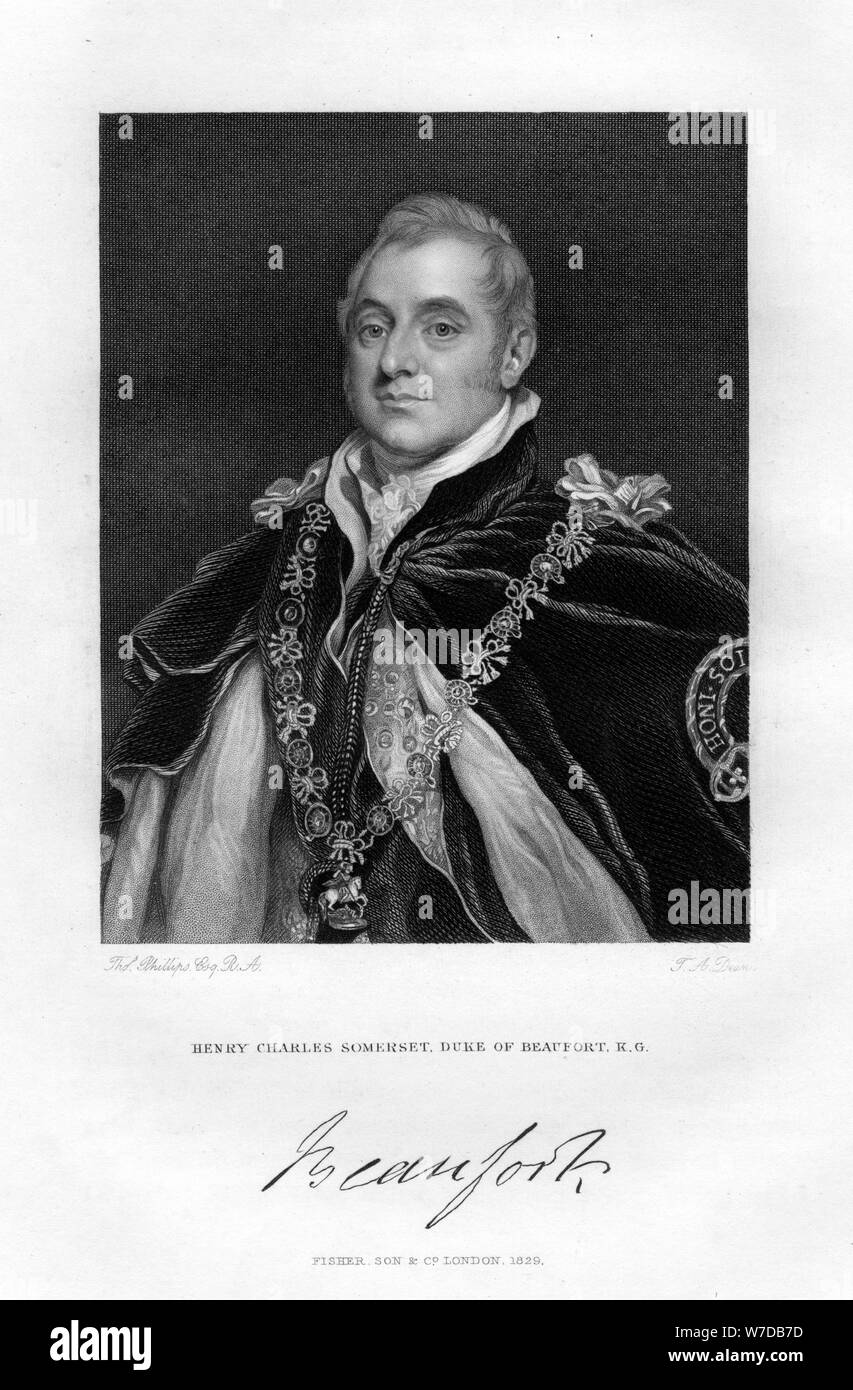 Henry Charles Somerset, Duke of Beaufort, 1829. Artist: Thomas Phillips Stock Photo