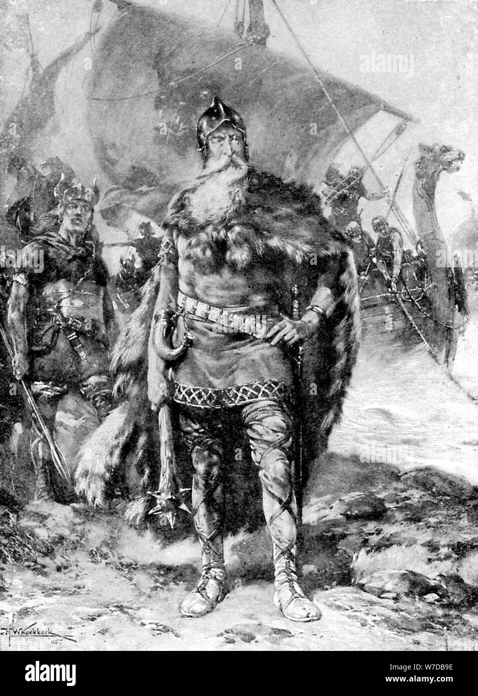 A great Viking, c1920. Artist: Hermanus Koekkoek Stock Photo
