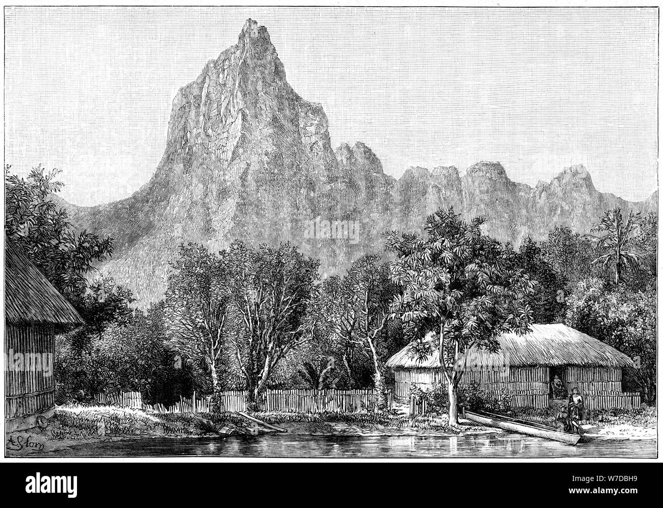 View of Tahiti, 1898. Artist: Unknown Stock Photo