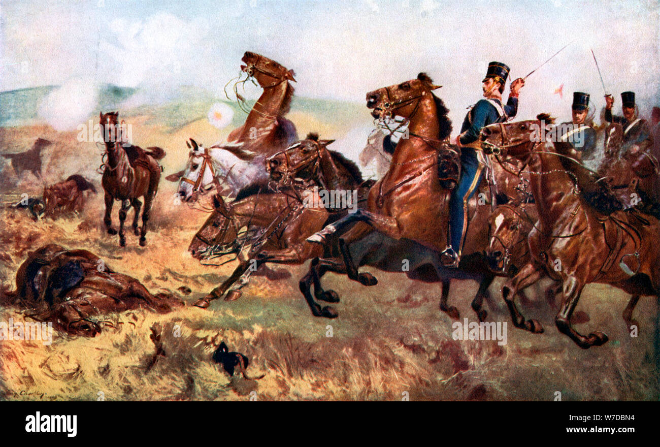 'Battle of Balaclava, 25th October 1854', (c1920). Artist John