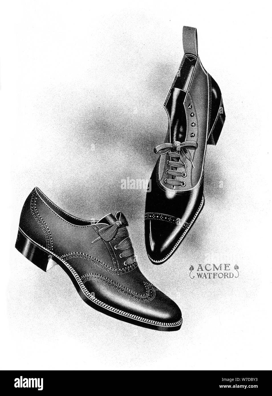 Boot and shoe illustrations, 1908-1909.Artist: Acme Stock Photo