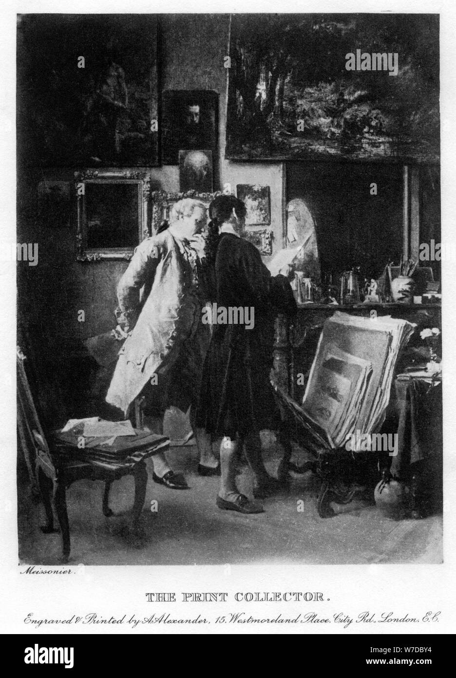 'The Print Collector', 1908-1909.Artist: A Alexander Stock Photo