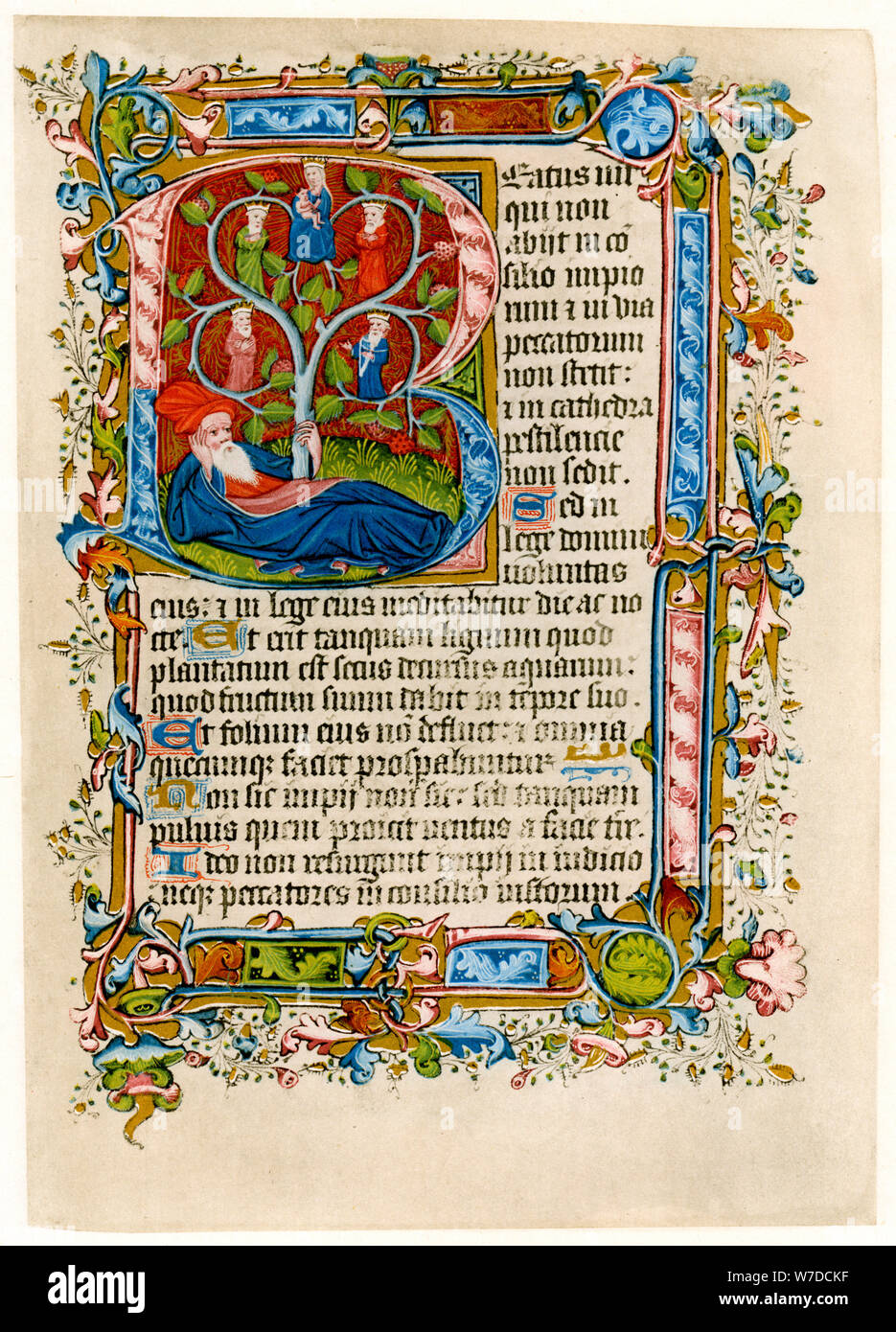 Tree of Jesse, early 15th century.Artist: Master of the Beaufort Saints Stock Photo