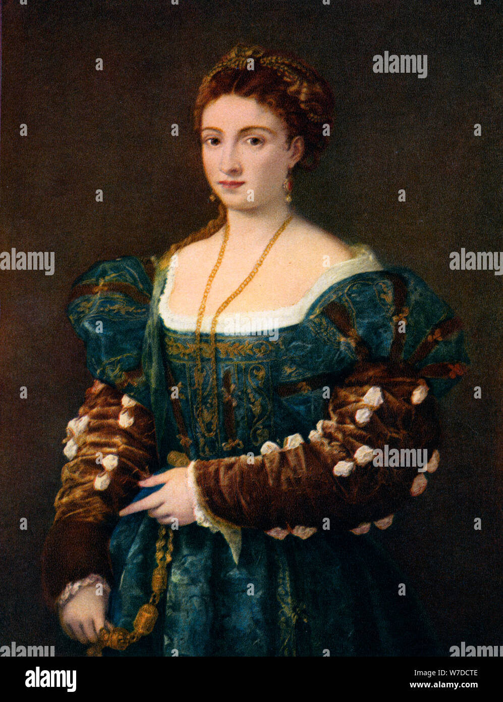 Portrait of a Noblewoman, or La Bella', c1536, (1937). Artist: Titian Stock Photo