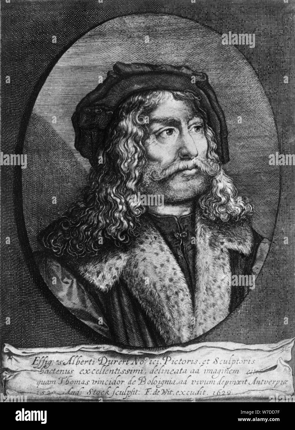 Portrait of Albrecht Durer, 1629, (1936). Artist: Andreas Stock Stock Photo