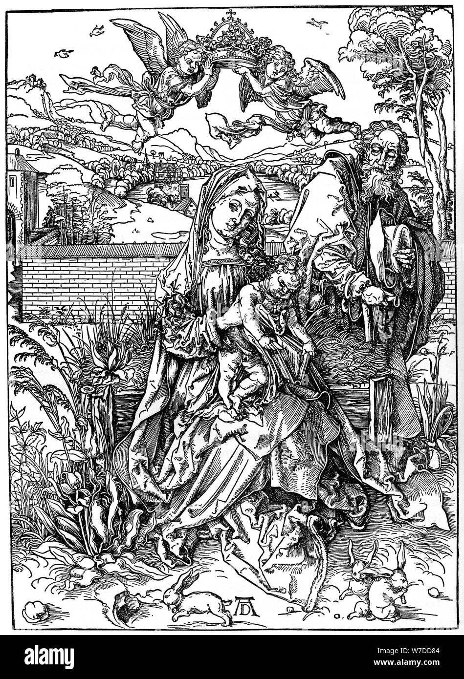 'The Holy Family with the Three Hares', 1497, (1936). Artist: Albrecht Dürer Stock Photo