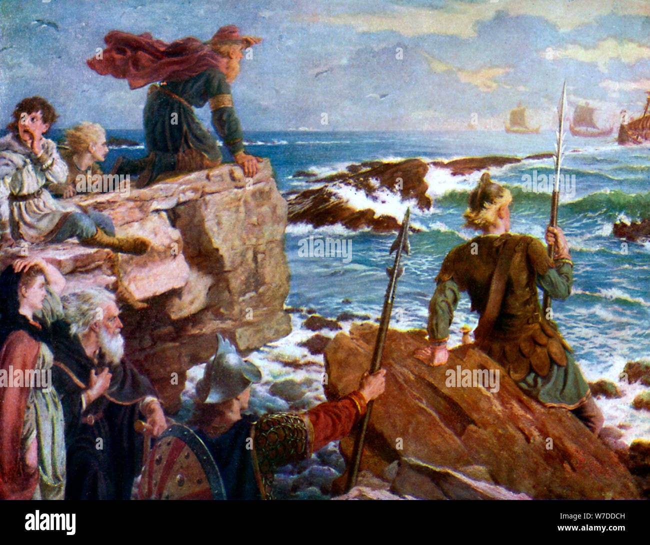 'How the Danes came up the Channel a thousand years ago', 1925. Artist: Unknown Stock Photo