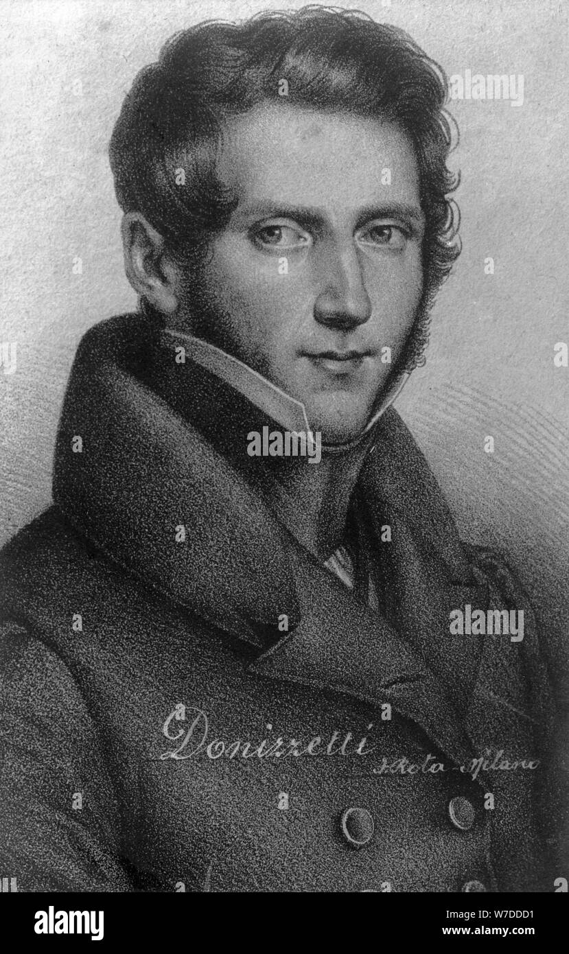 Gaetano Donizetti (1797-1848), Italian composer, 20th century. Artist: Unknown Stock Photo