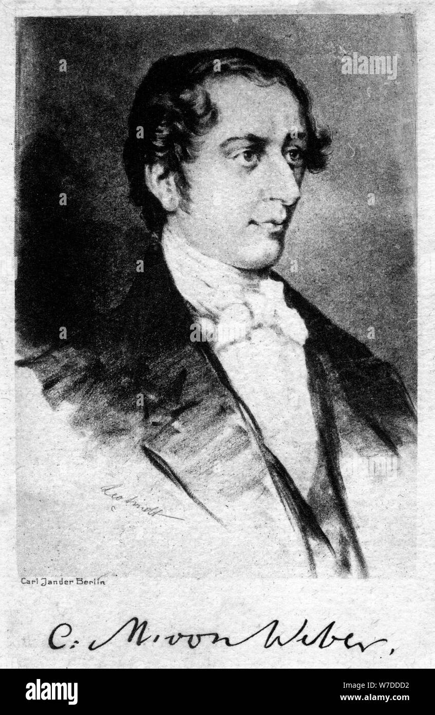 Carl Maria von Weber (1786-1826), German composer, 20th century. Artist: Unknown Stock Photo