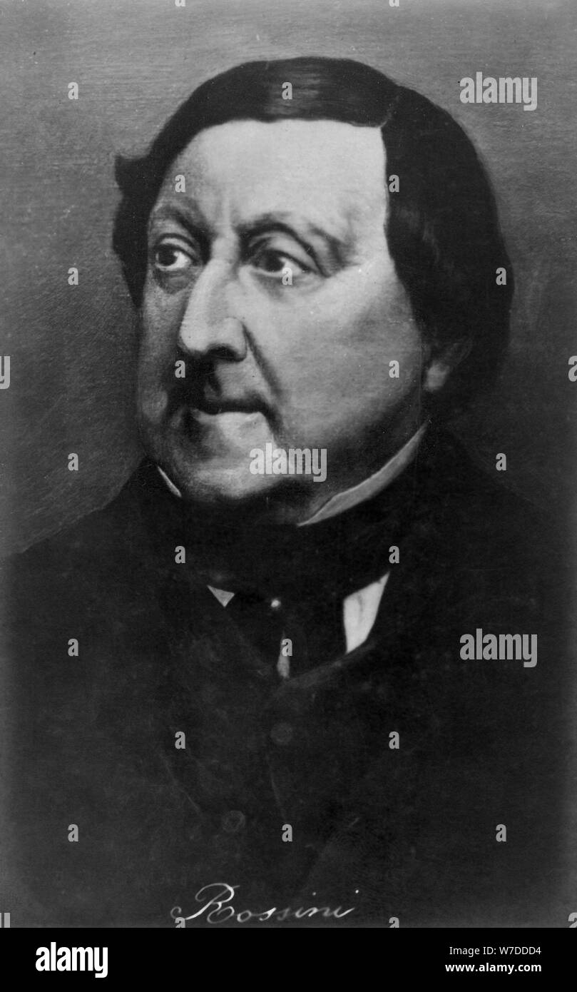 Gioachino Rossini (1792-1868), Italian composer, 20th century. Artist: Unknown Stock Photo