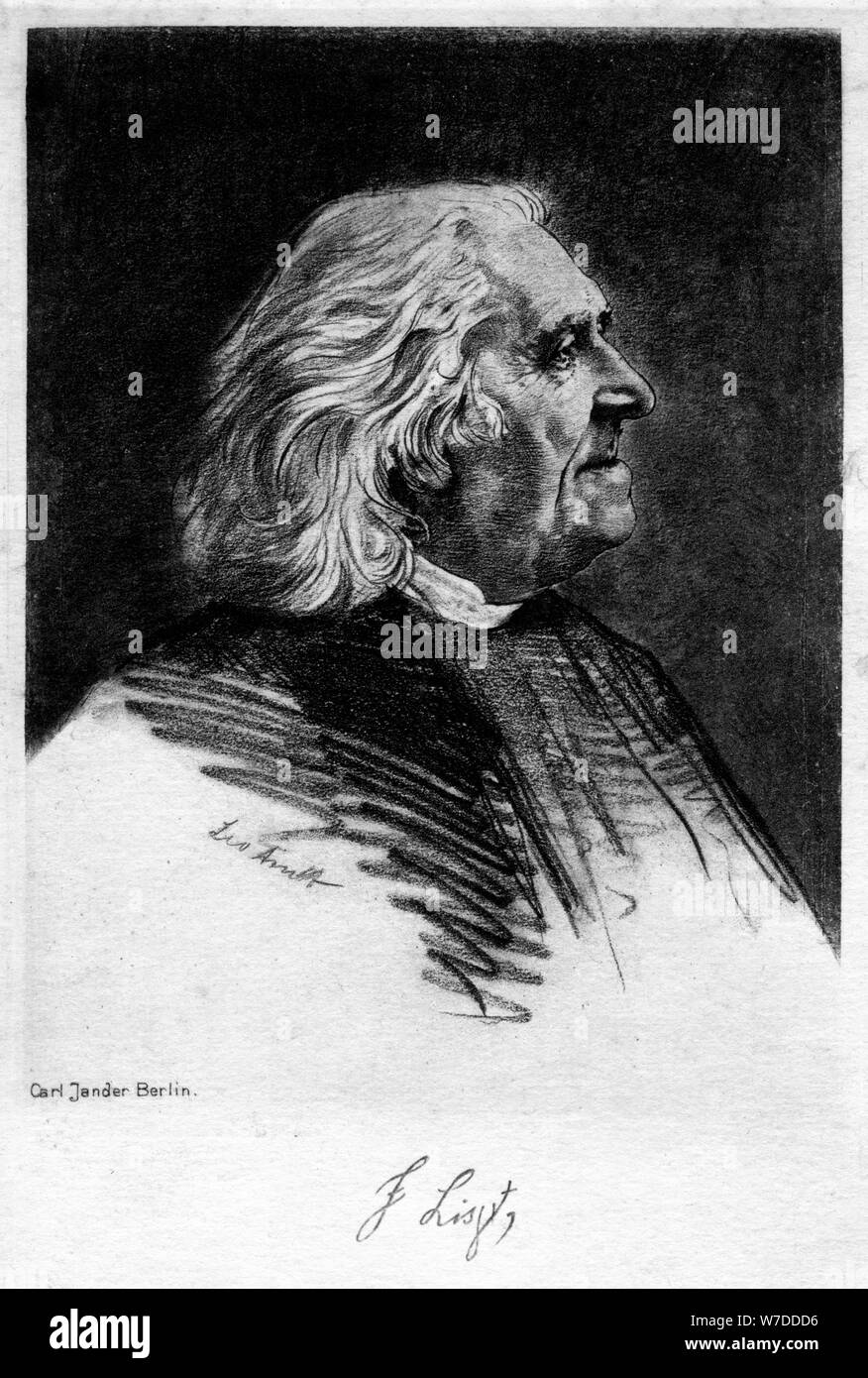 Franz Liszt (1811-1886), Hungarian composer and pianist, 20th century.Artist: Carl Jander Stock Photo