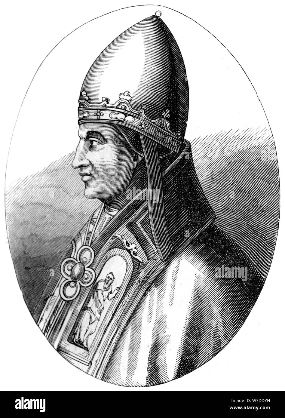 Pope Gregory IX (c1143-1241), 1849. Artist: Unknown Stock Photo