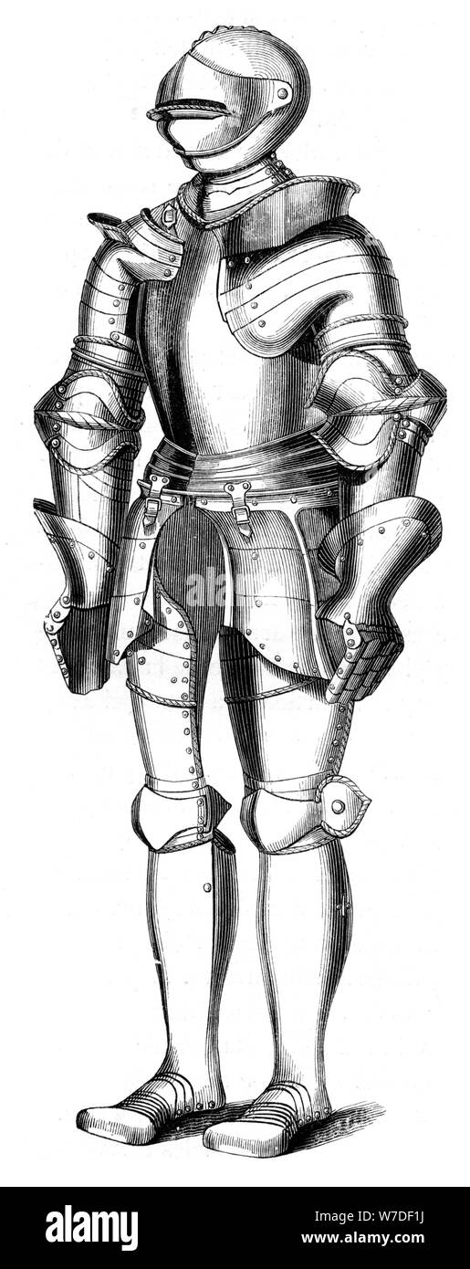 16th century armour, 1849. Artist: Unknown Stock Photo