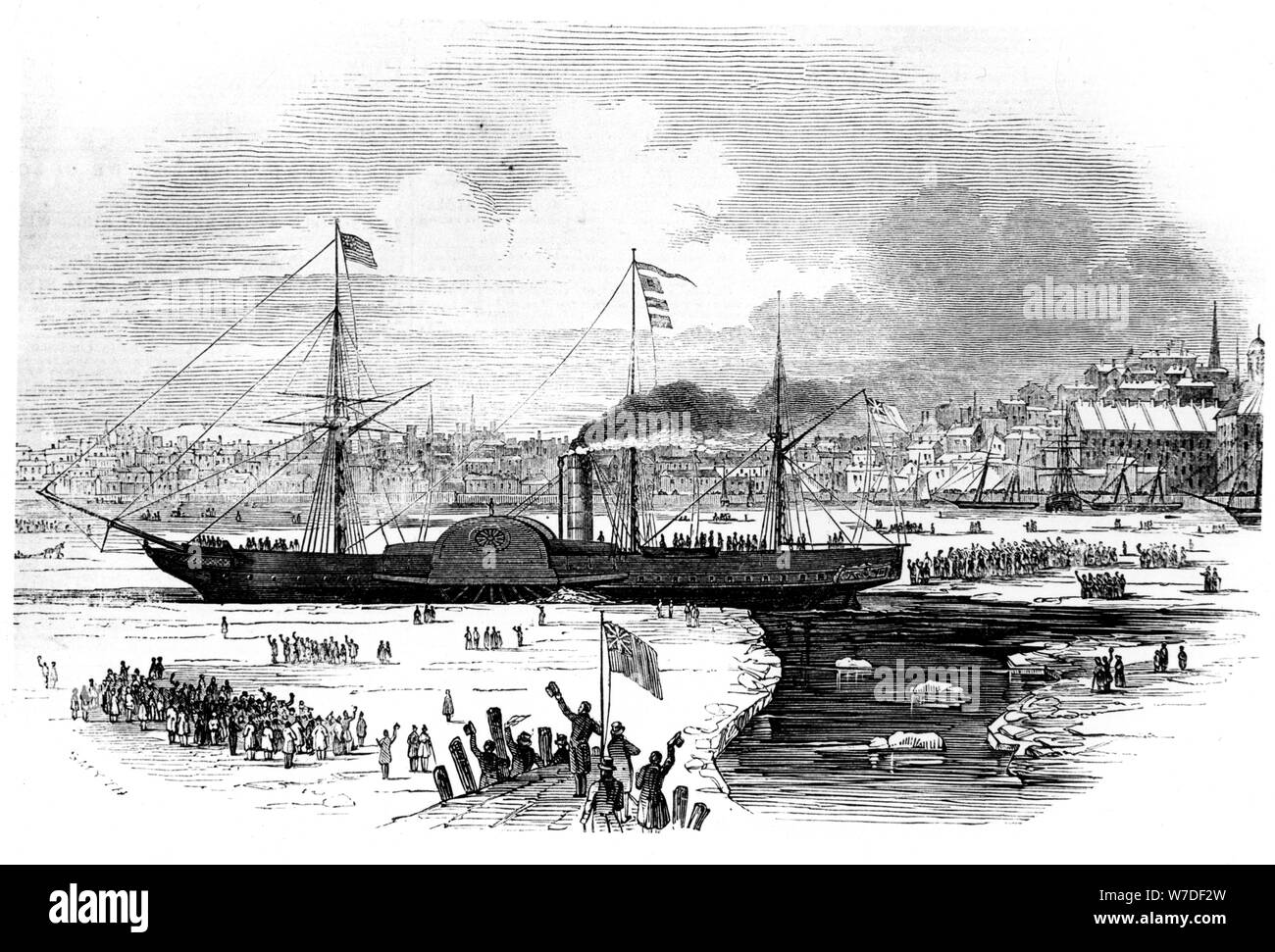 Passenger ship 19th century Black and White Stock Photos & Images - Alamy