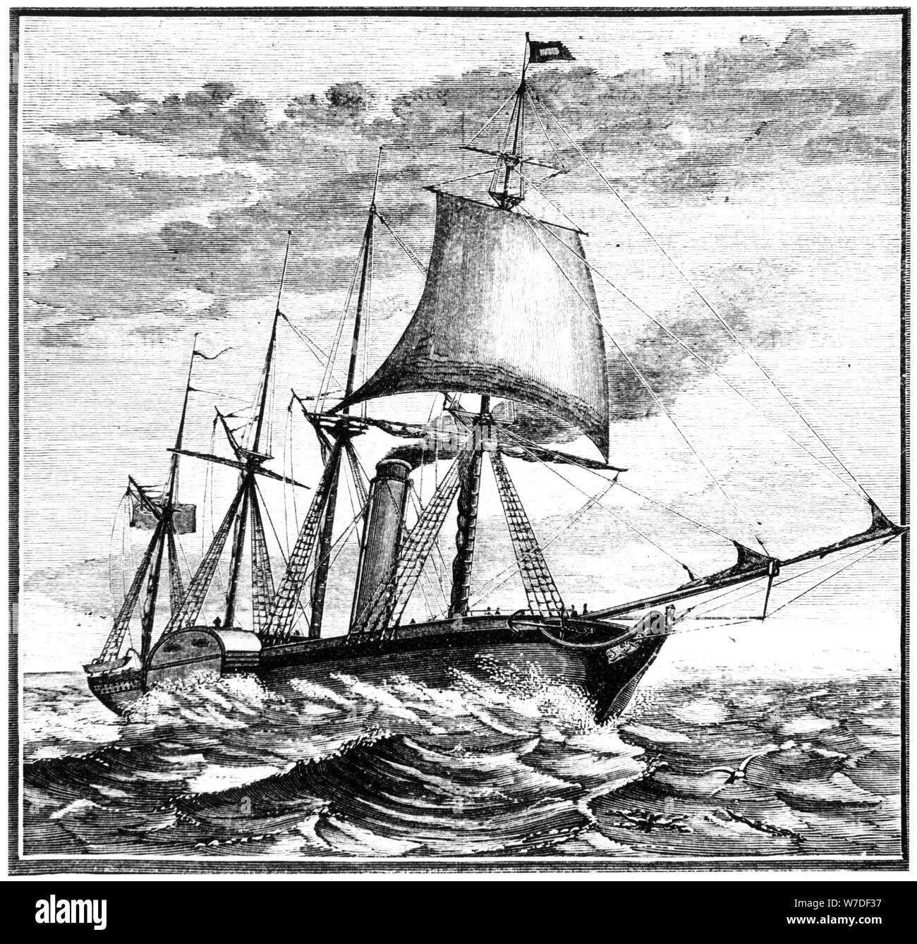 Steamer ships funnel Black and White Stock Photos & Images