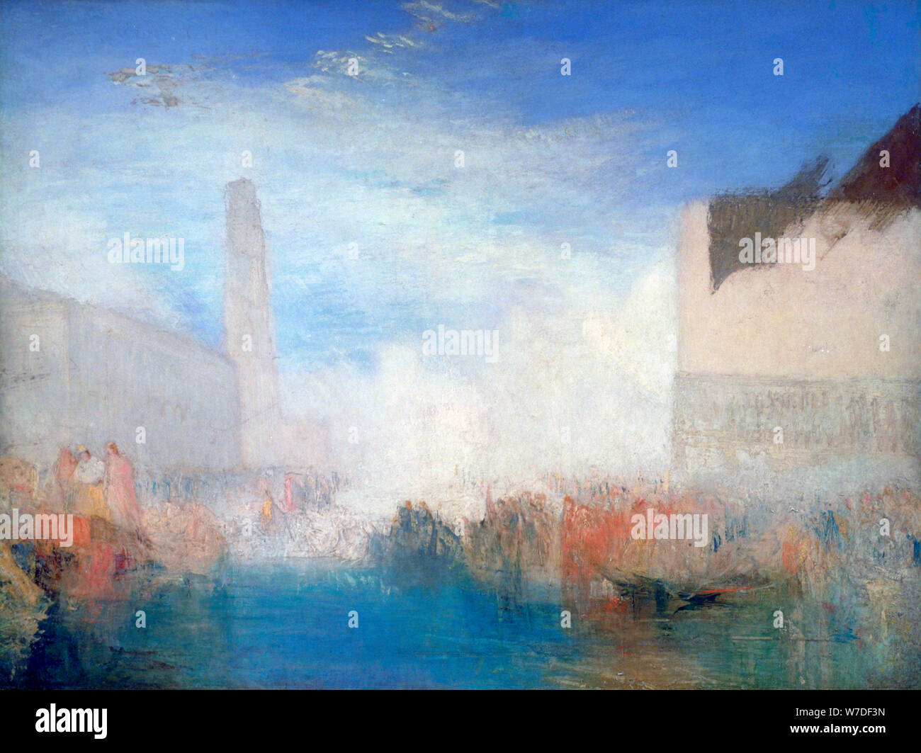 'Venice, the Piazzetta with the Ceremony of the Doge Marrying the Sea', c1835. Artist: JMW Turner Stock Photo