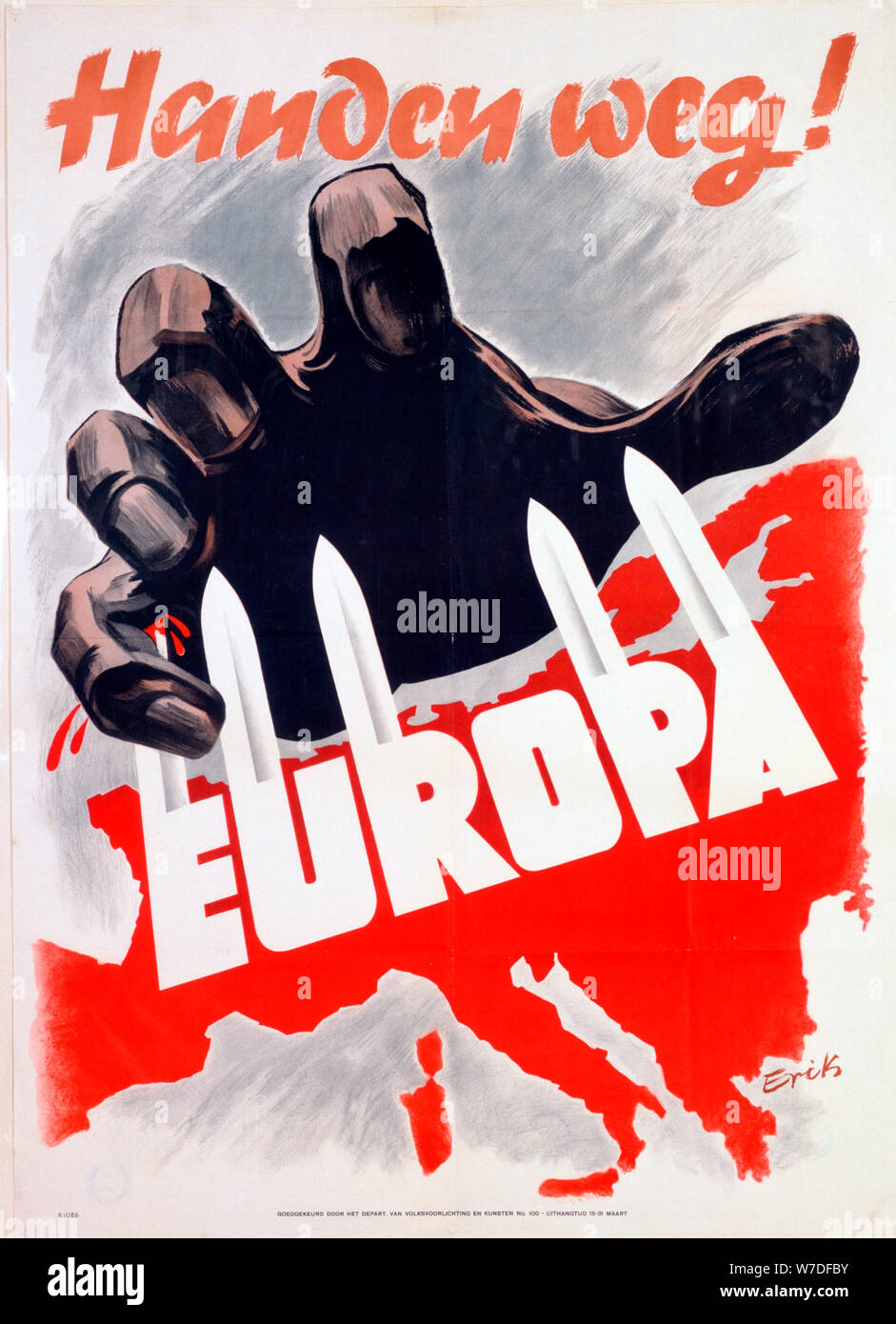 German anti-communist propaganda poster, c1939-c1945. Artist: Erik Stock Photo