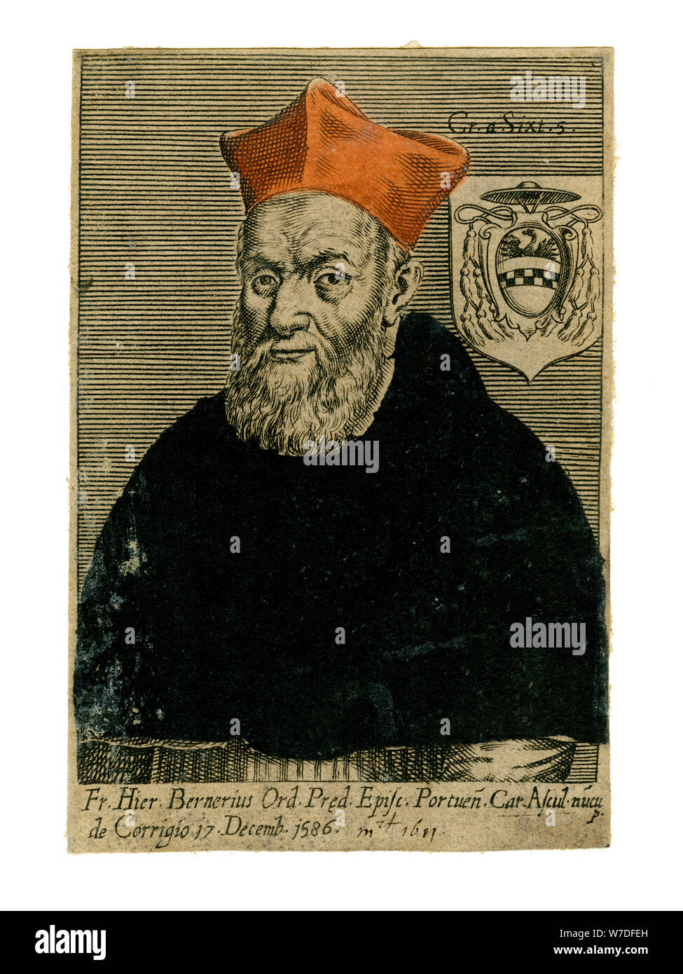 Cardinal Girolamo Bernerio, Italian priest, 16th century. Artist: Unknown Stock Photo