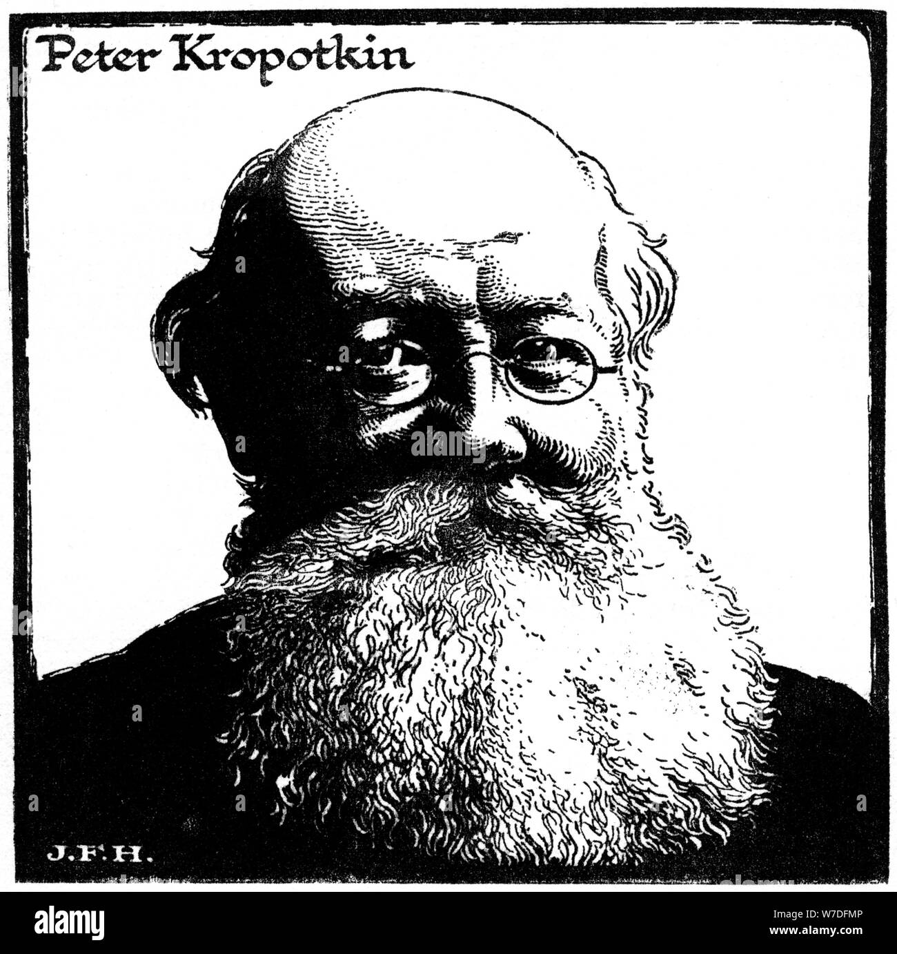 Peter Kropotkin, Russian anarchist, c1920. Artist: Unknown Stock Photo