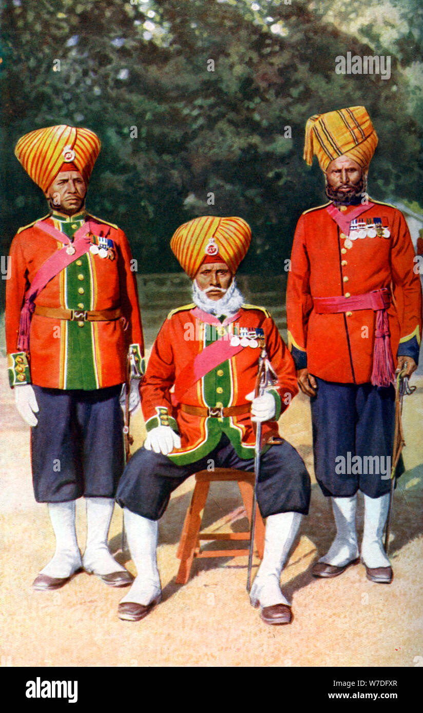 Officers of the 15th Ludhiana Sikks, Indian army, India, 1922. Creator: Bourne & Shepherd. Stock Photo