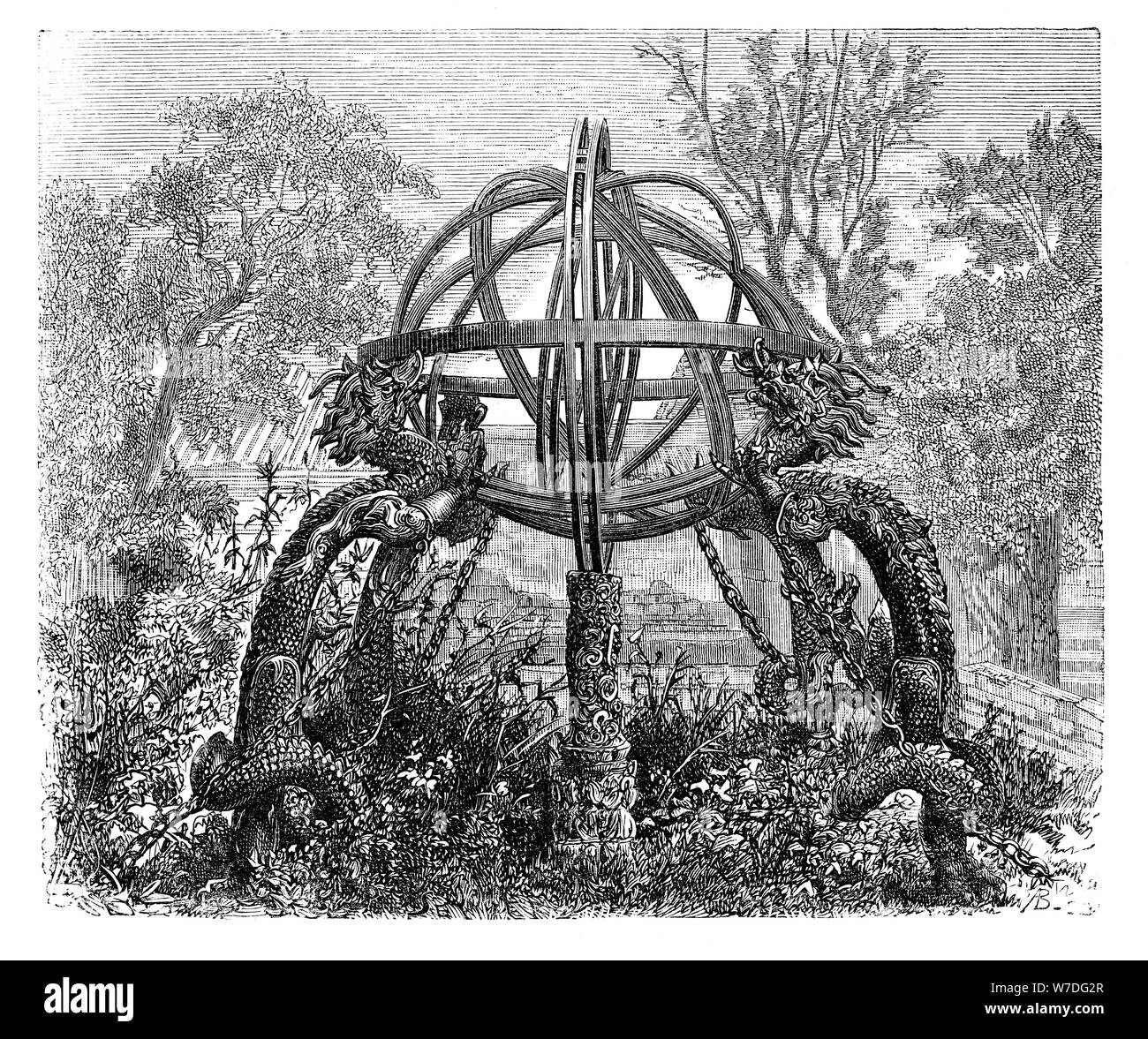 'Celestial Sphere in the Old Observatory, Peking', c1890. Artist: Unknown Stock Photo