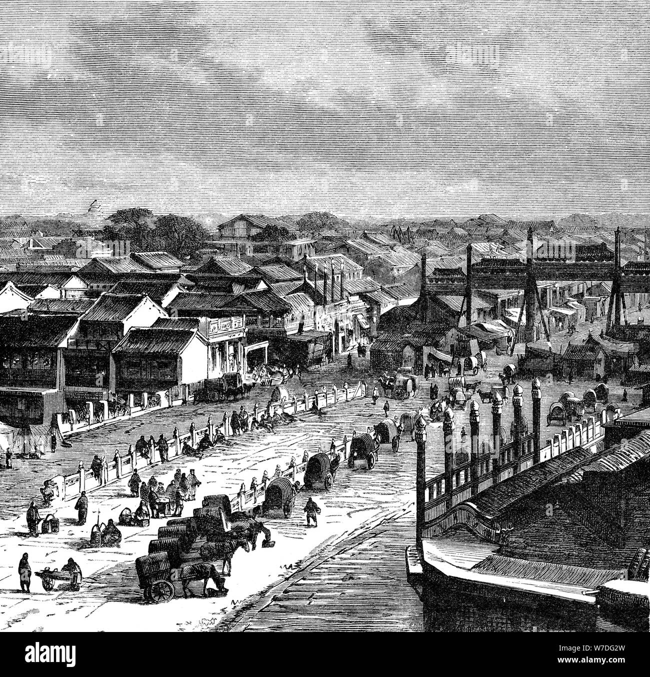 'The High Street, Peking', c1890. Artist: Unknown Stock Photo