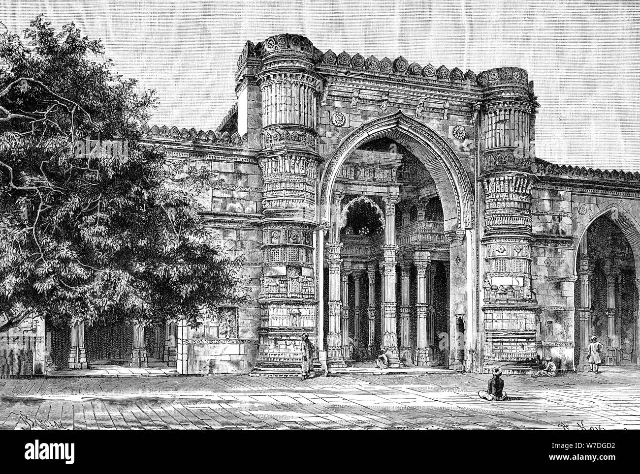 Gateway to the Great Mosque at Ahmedabad, India, 1895. Artist: Unknown Stock Photo