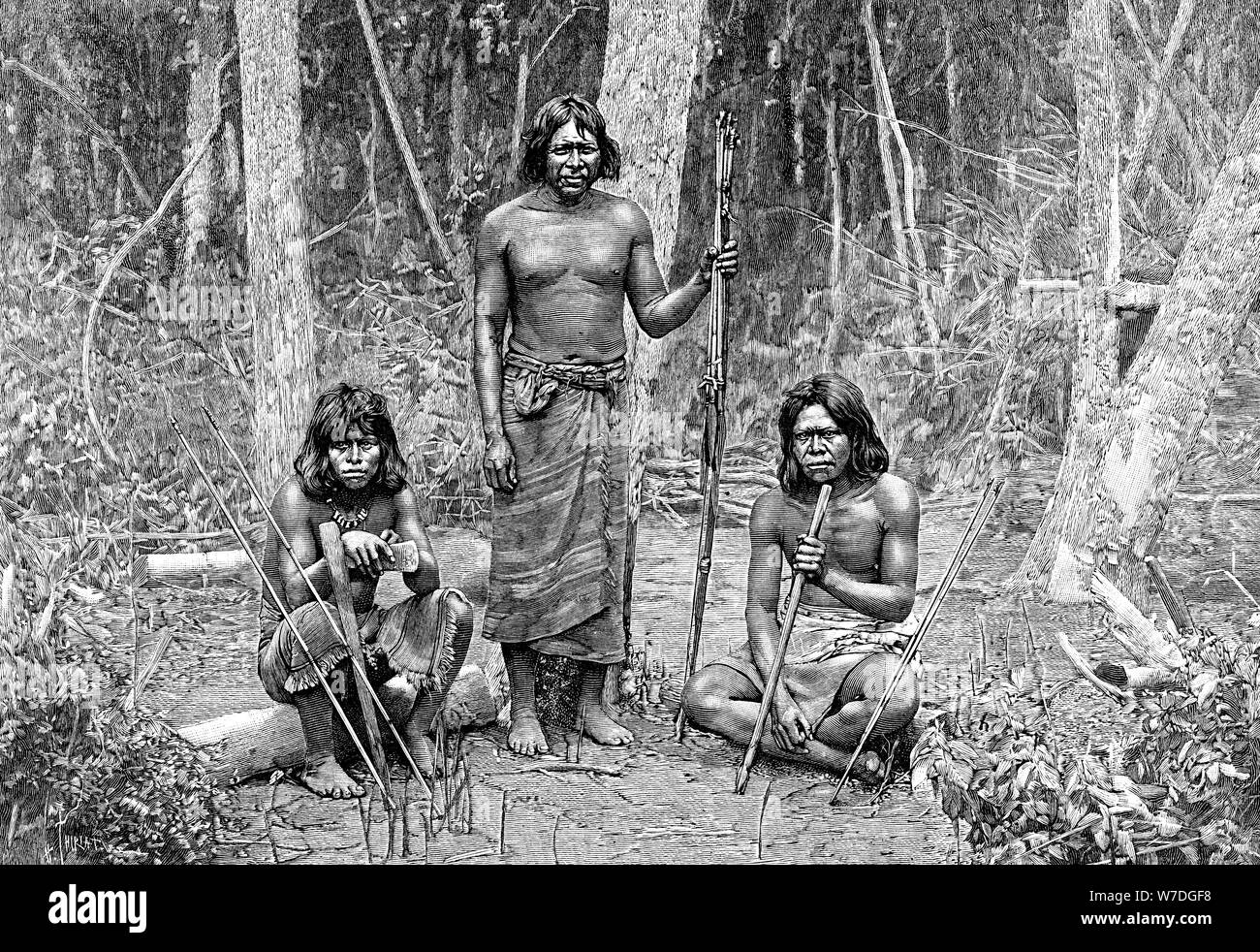 Angaite Indians, North Chaco, Paraguay, 1895. Artist: Unknown Stock Photo