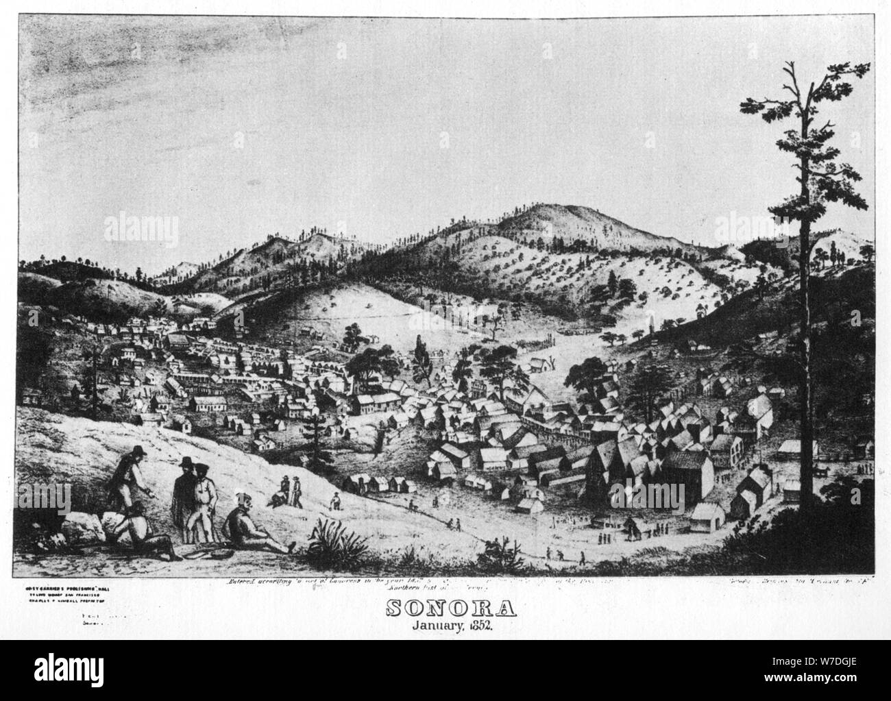 Sonora, California, 1852 (1937).Artist: Pollard & Britton Stock Photo