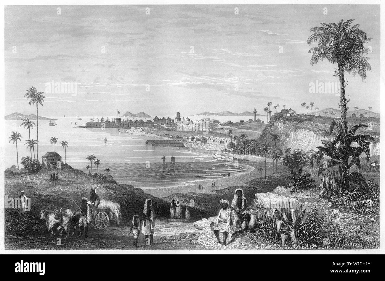 'View of Bombay showing the fort', c1860. Artist: Unknown Stock Photo