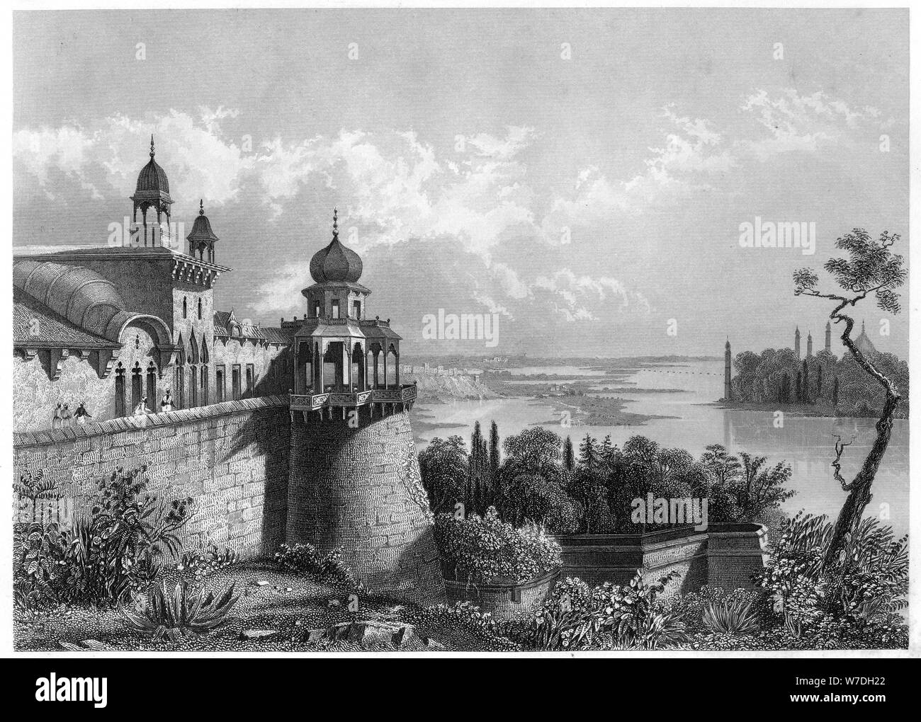'The Palace at Agra', c1860. Artist: Unknown Stock Photo