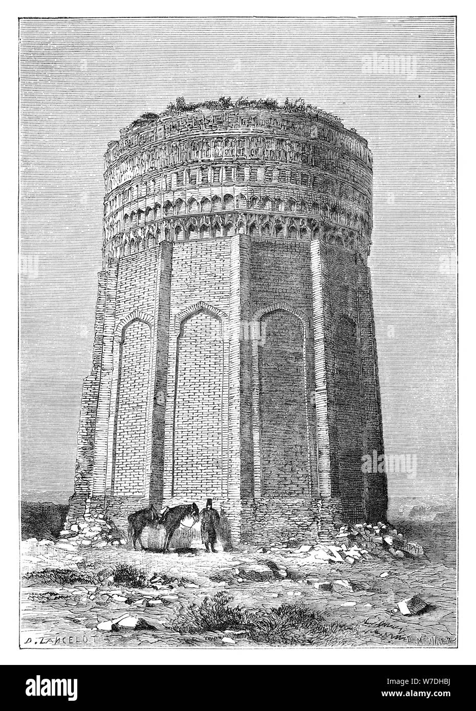 The Tower of Meimandan, Persia (Iran), 1895. Artist: Unknown Stock Photo