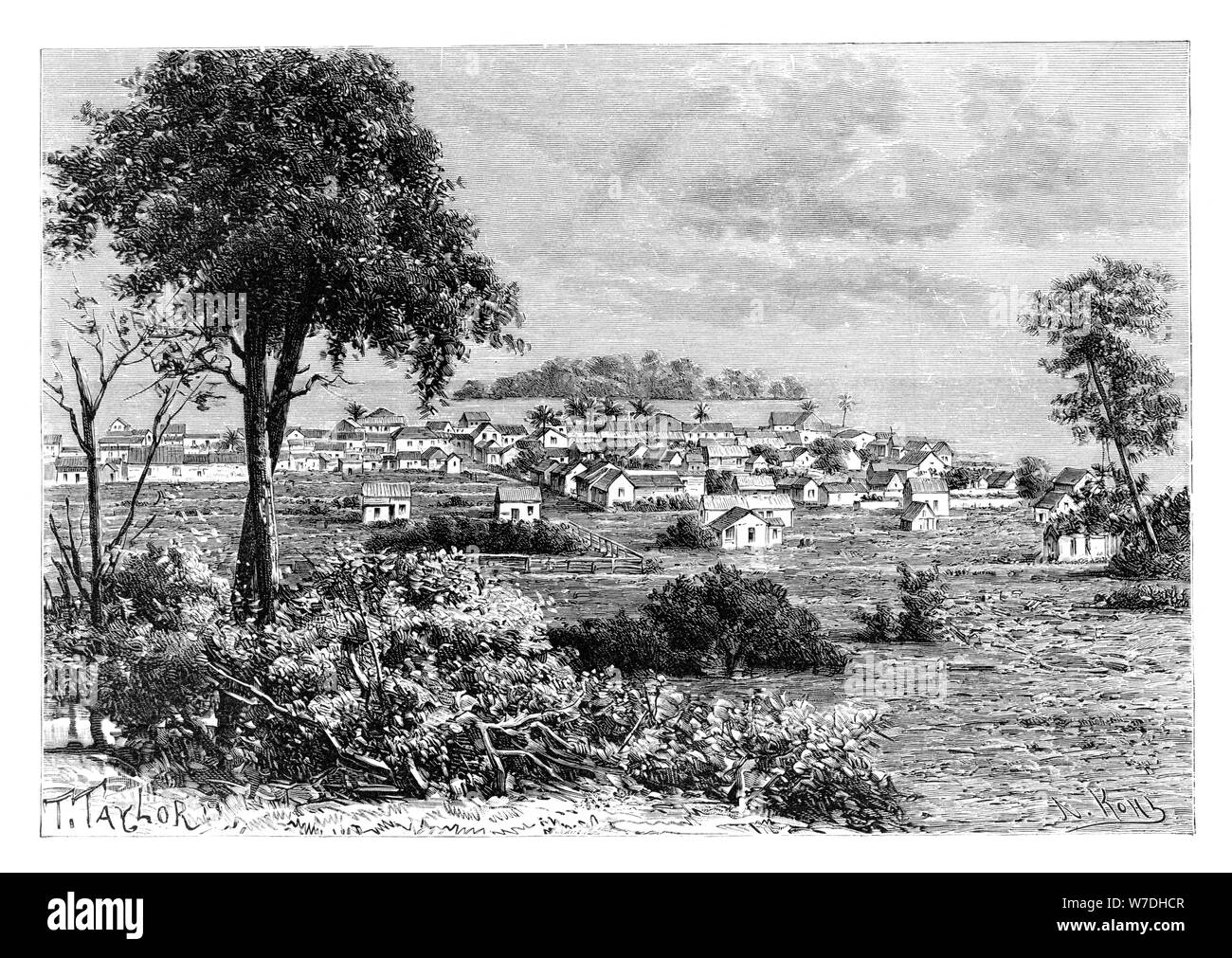 'Port Limon and Uvas Island', c1890.Artist: A Kohl Stock Photo