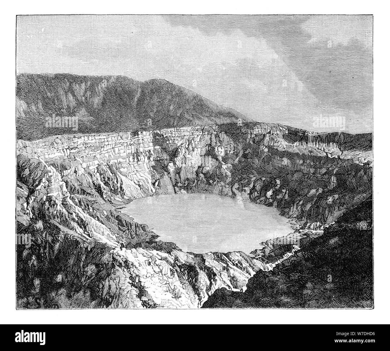 'One of the Three Craters of Poas', c1890. Artist: Unknown Stock Photo