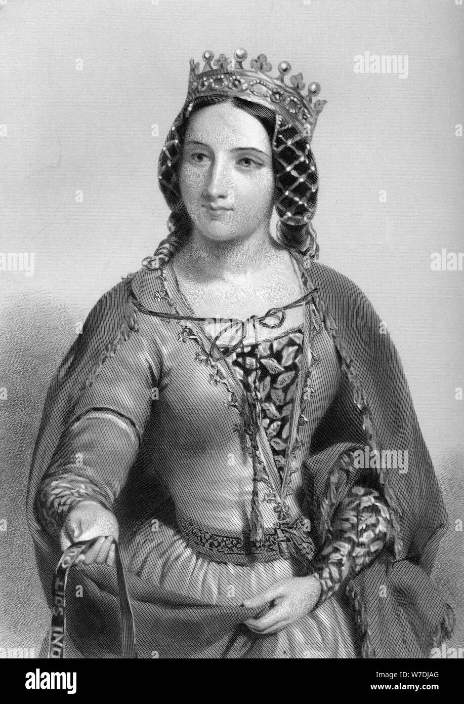Anne of Warwick (1456-1485), queen consort of King Richard III, 1851. Artist: Unknown Stock Photo