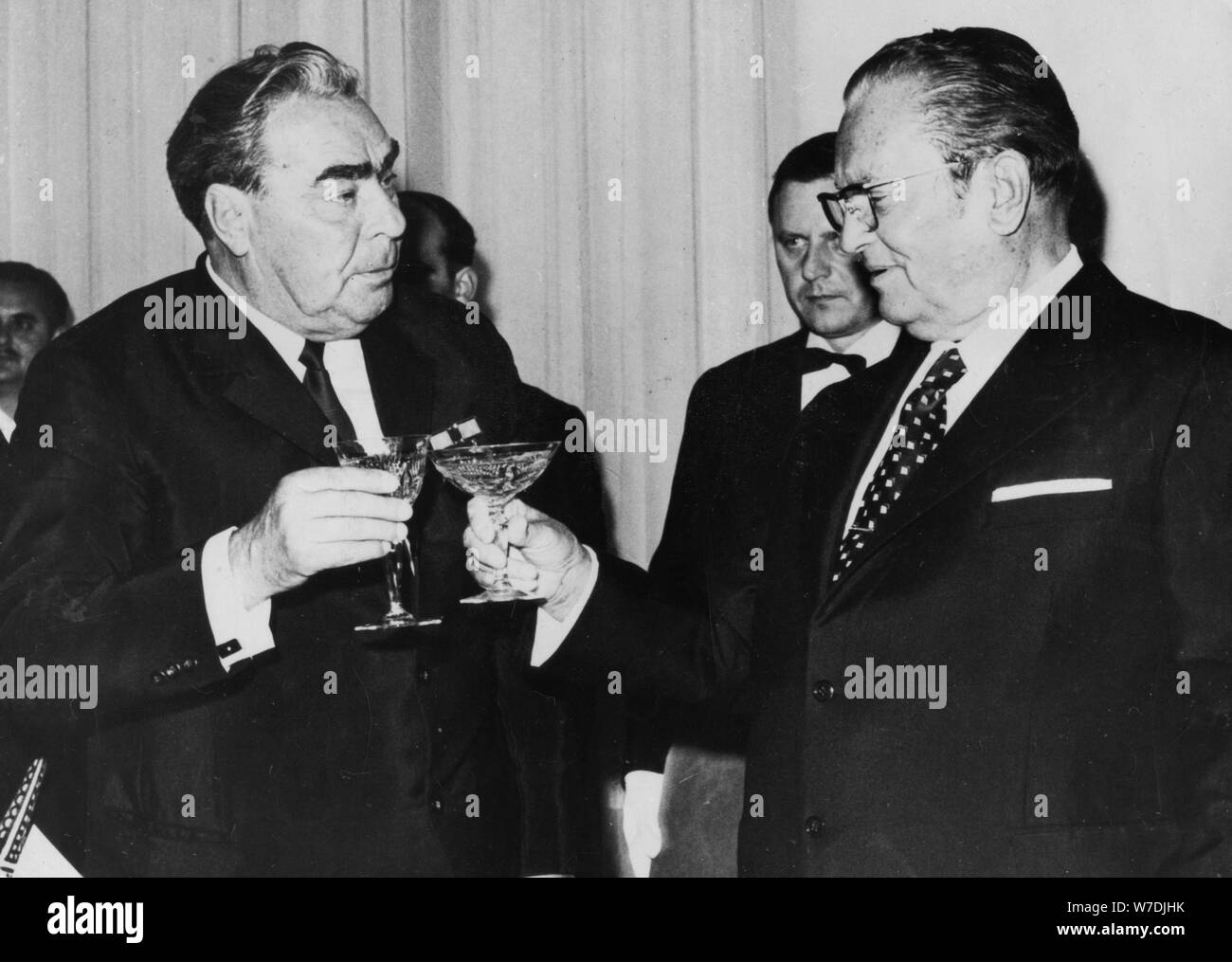 Leonid brezhnev josip broz tito Black and White Stock Photos & Images