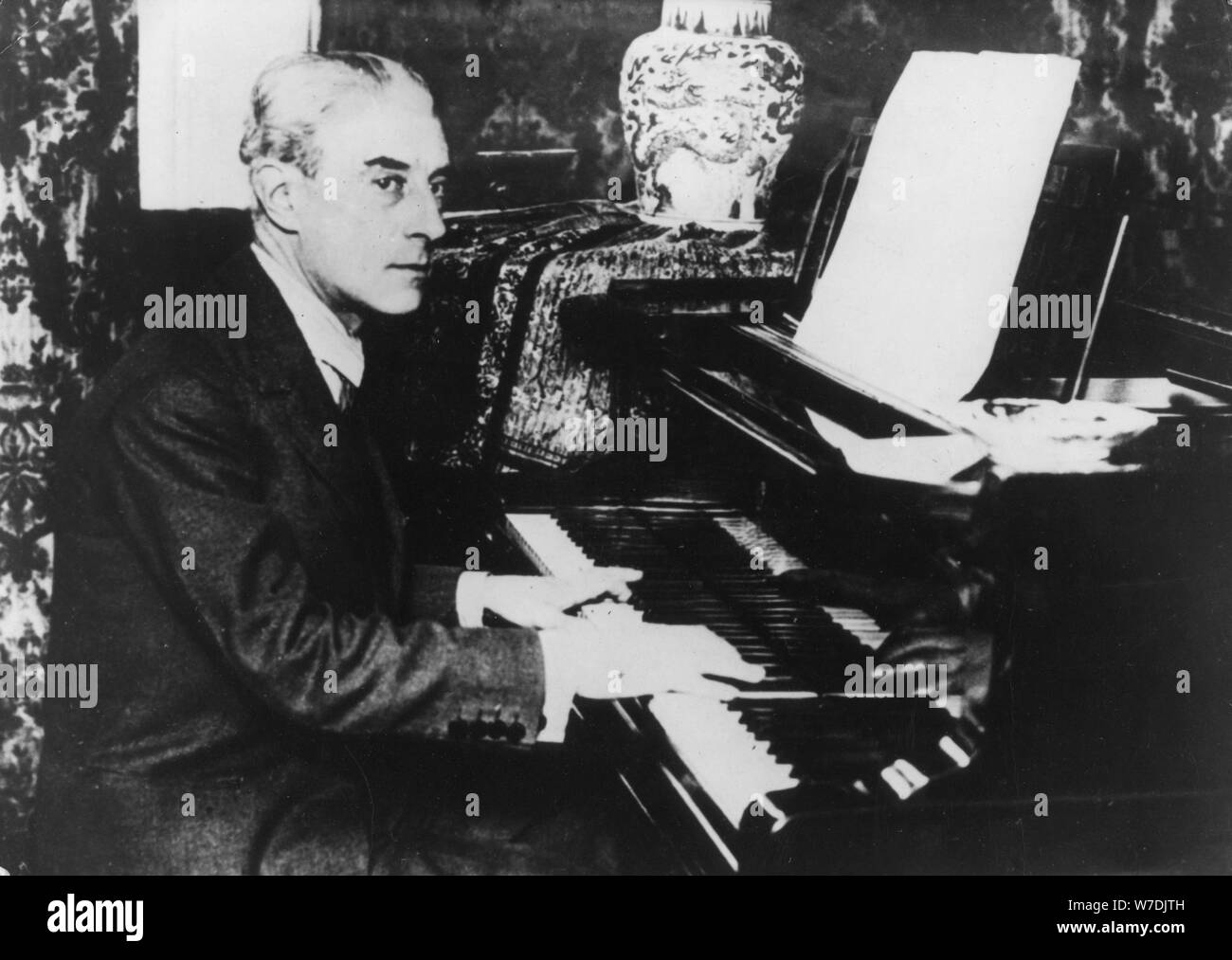 Maurice Ravel (1875-1937), French composer and pianist, early 20th century. Artist: Unknown Stock Photo