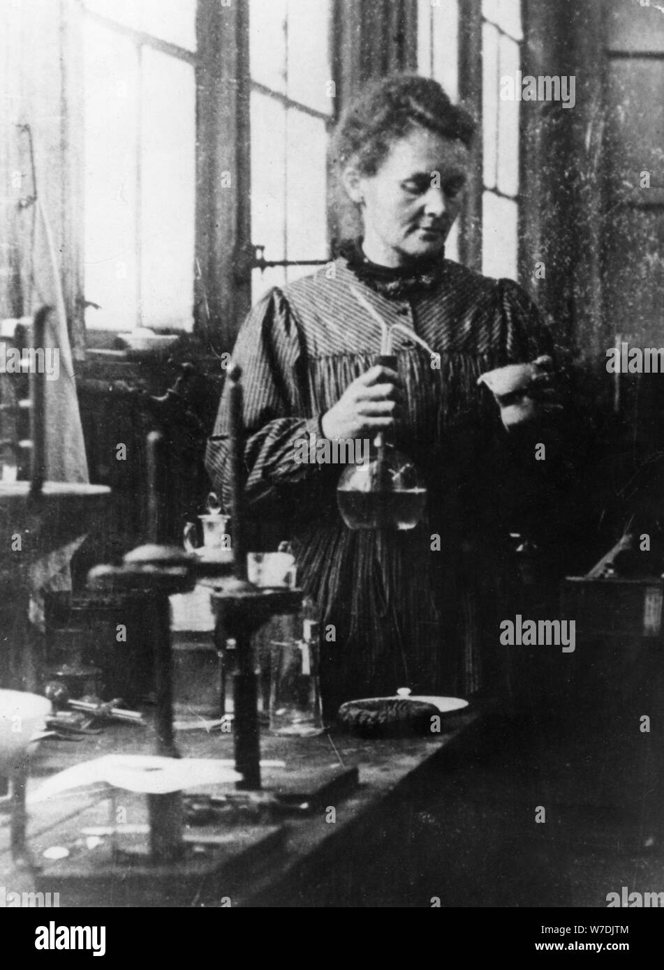 Marie Curie (1867-1934), Polish/French physicist and chemist, early 20th century. Artist: Unknown Stock Photo