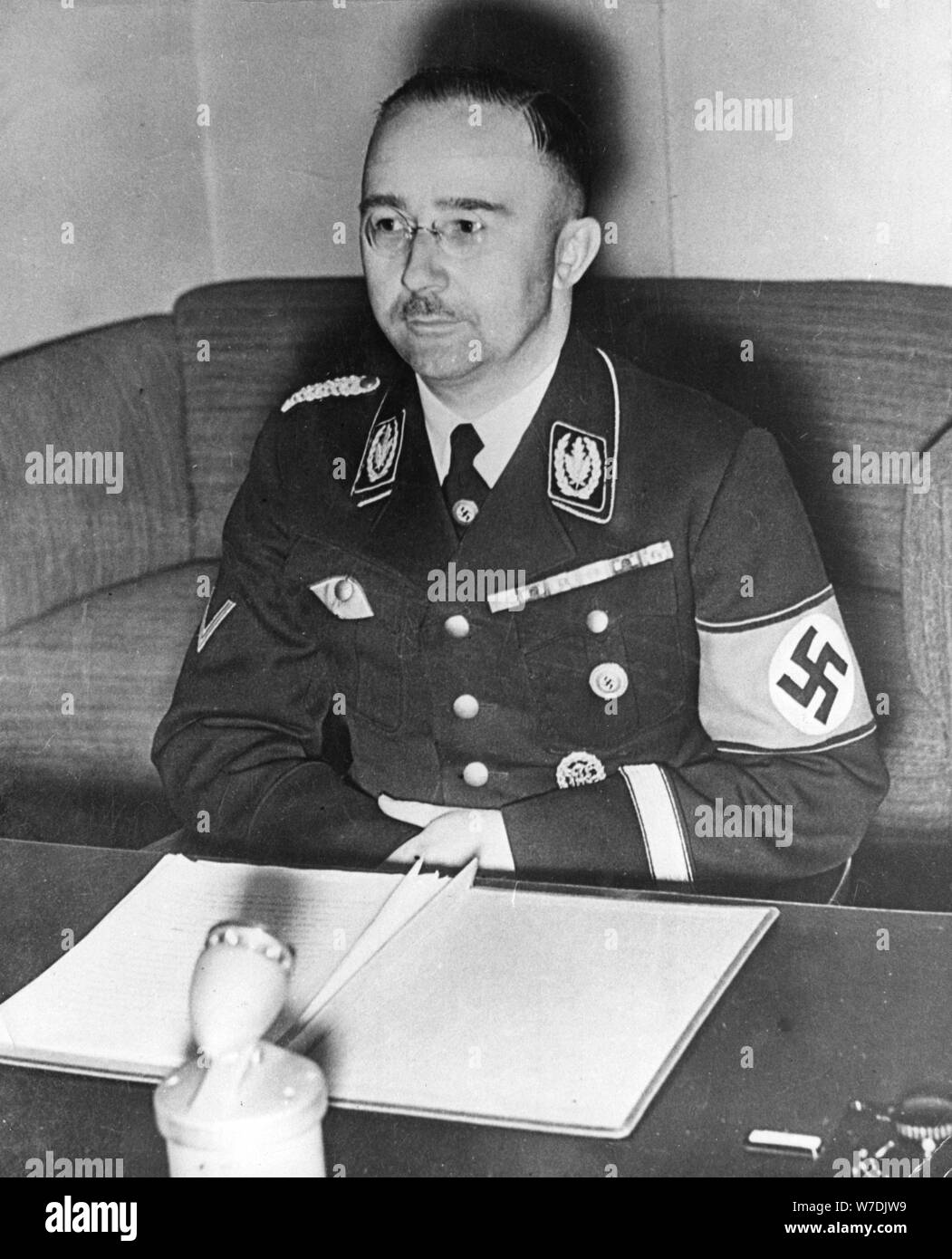 Heinrich Himmler (1900-1945), German politician, c1930s. Artist: Unknown Stock Photo